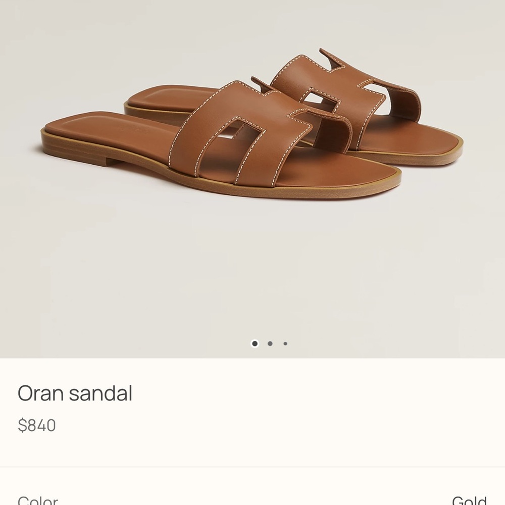 Hermes Tan Sandals Classic Slide